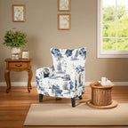 Fauteuil rembourré haut dossier multicolore — Une place