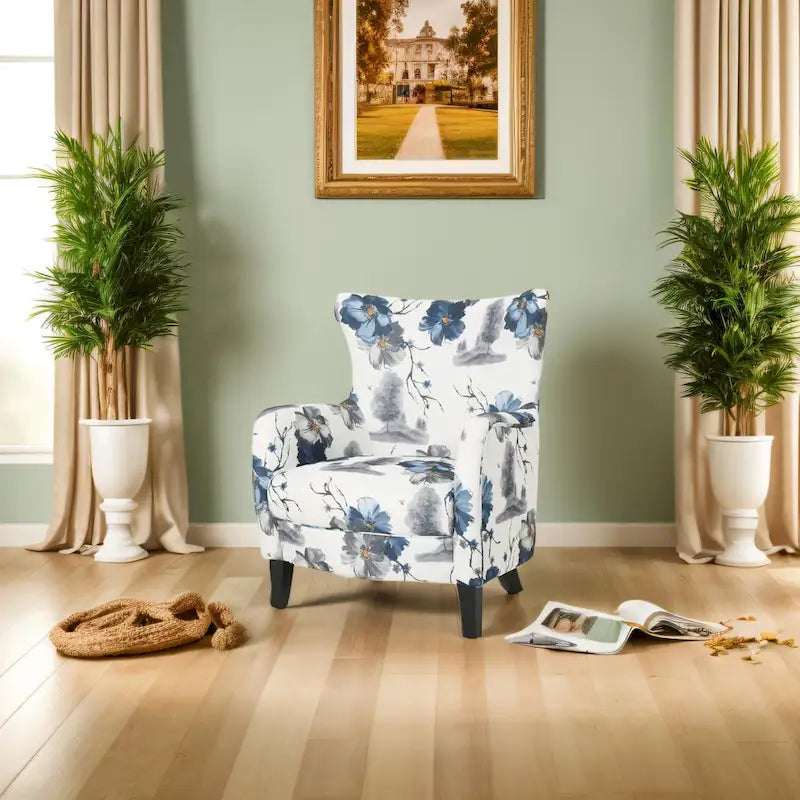 Fauteuil rembourré haut dossier multicolore — Une place