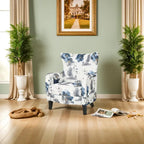 Fauteuil rembourré haut dossier multicolore — Une place