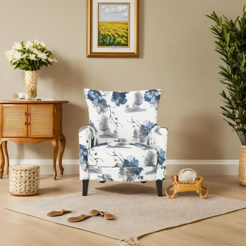 Fauteuil rembourré haut dossier multicolore — Une place