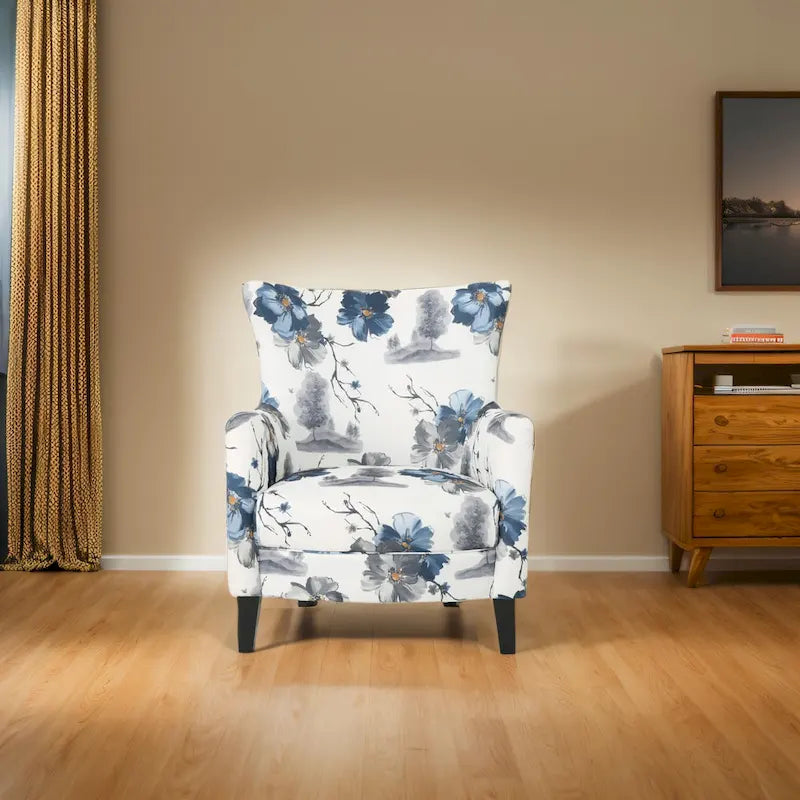 Fauteuil rembourré haut dossier multicolore — Une place