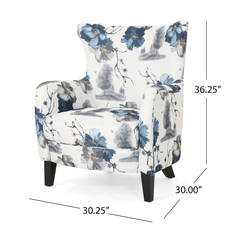 Fauteuil rembourré haut dossier multicolore — Une place