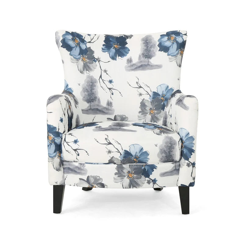 Fauteuil rembourré haut dossier multicolore — Une place