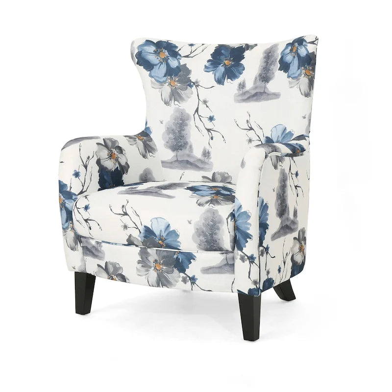 Fauteuil rembourré haut dossier multicolore — Une place