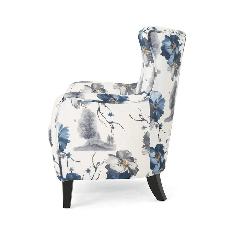 Fauteuil rembourré haut dossier multicolore — Une place