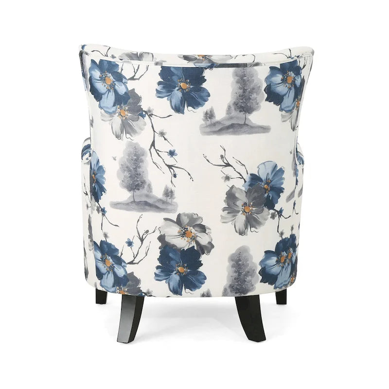Fauteuil rembourré haut dossier multicolore — Une place