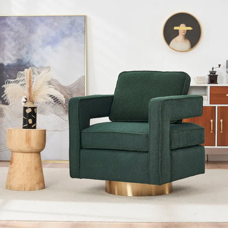 Fauteuil pivotant - Vert / Gris / Orange / Blanc, 1 place