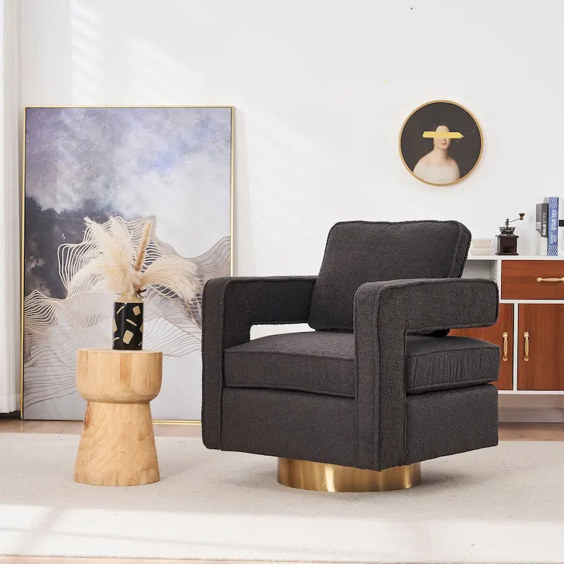 Fauteuil pivotant - Vert / Gris / Orange / Blanc, 1 place