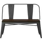 Ensemble table et chaises de pique-nique pliantes portables 4 places Gunmetal / Naturel, alliage d'aluminium