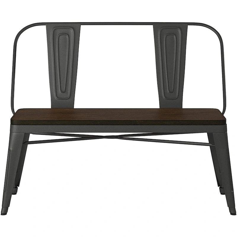 Ensemble table et chaises de pique-nique pliantes portables 4 places Gunmetal / Naturel, alliage d'aluminium