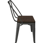 Ensemble table et chaises de pique-nique pliantes portables 4 places Gunmetal / Naturel, alliage d'aluminium