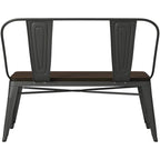 Ensemble table et chaises de pique-nique pliantes portables 4 places Gunmetal / Naturel, alliage d'aluminium