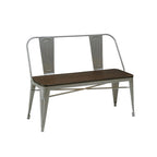 Ensemble table et chaises de pique-nique pliantes portables 4 places Gunmetal / Naturel, alliage d'aluminium