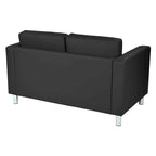 Causeuse en Faux Cuir, 2 Places, Style Moderne — Sauge / Stratus / Bleu / Chamois / Neige / Noir / Java / Rouge à Lèvres