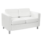 Causeuse en Faux Cuir, 2 Places, Style Moderne — Sauge / Stratus / Bleu / Chamois / Neige / Noir / Java / Rouge à Lèvres