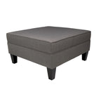 Pouff ottoman carré de rangement, Beige / Bleu / Gris / Gris foncé, 1 à 2 places