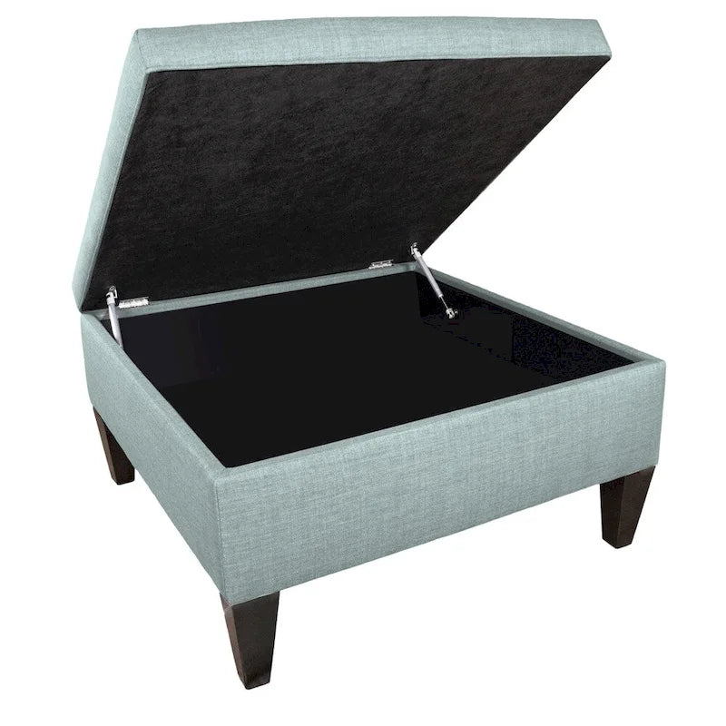 Pouff ottoman carré de rangement, Beige / Bleu / Gris / Gris foncé, 1 à 2 places