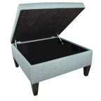 Pouff ottoman carré de rangement, Beige / Bleu / Gris / Gris foncé, 1 à 2 places