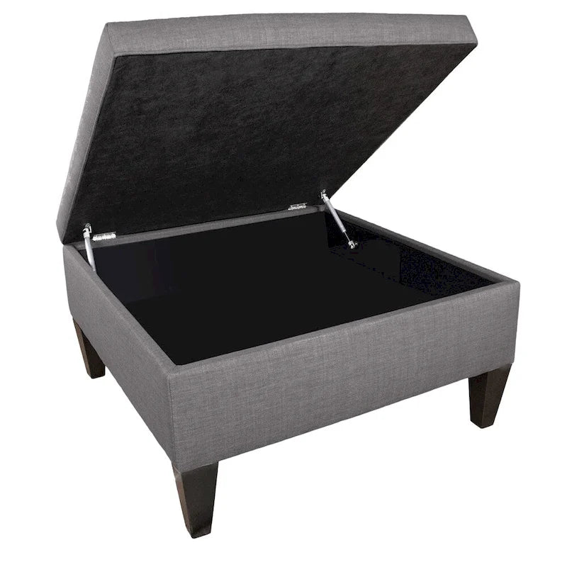 Pouff ottoman carré de rangement, Beige / Bleu / Gris / Gris foncé, 1 à 2 places