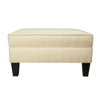 Pouff ottoman carré de rangement, Beige / Bleu / Gris / Gris foncé, 1 à 2 places