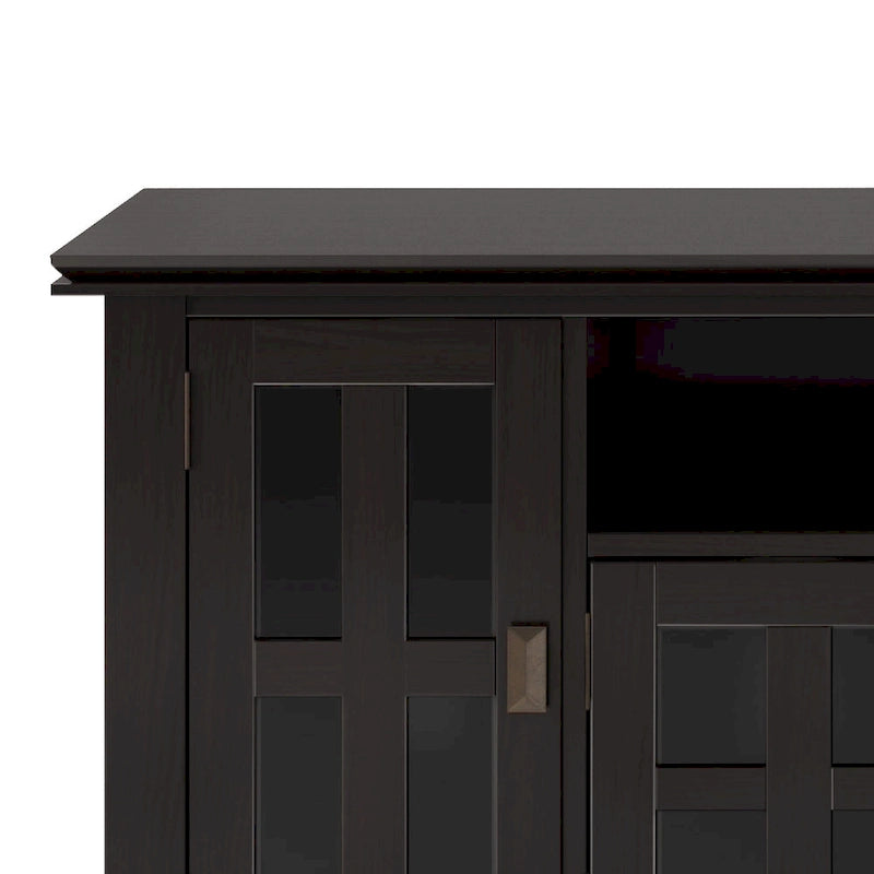 Meuble TV en bois massif, 183 cm de large, convient aux téléviseurs jusqu'à 80" – Plusieurs couleurs disponibles