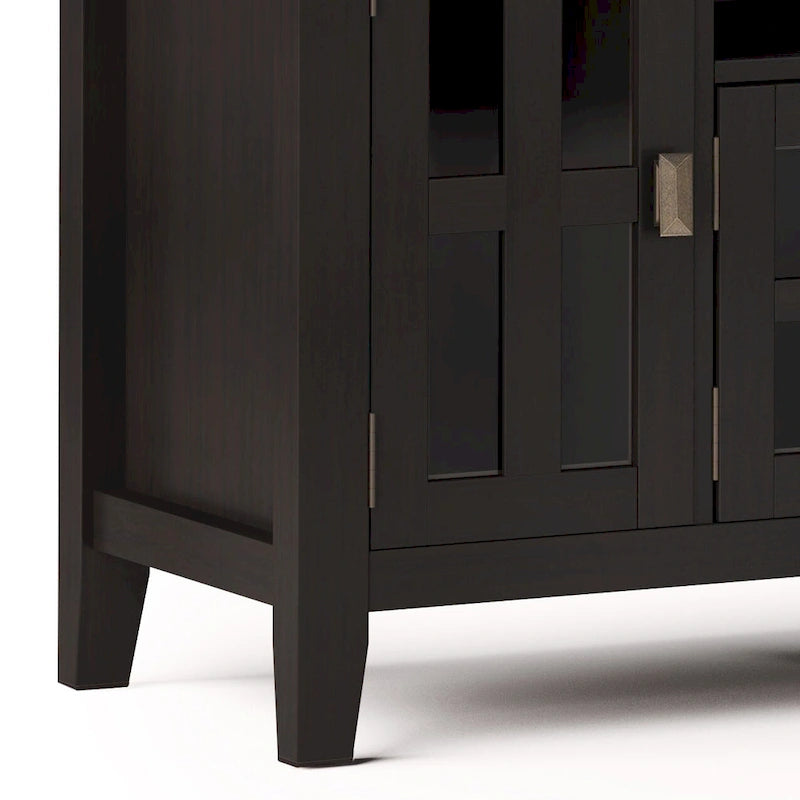 Meuble TV en bois massif, 183 cm de large, convient aux téléviseurs jusqu'à 80" – Plusieurs couleurs disponibles