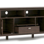 Meuble TV en bois massif, 183 cm de large, convient aux téléviseurs jusqu'à 80" – Plusieurs couleurs disponibles