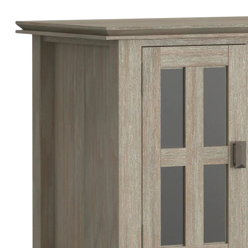 Meuble TV en bois massif, 183 cm de large, convient aux téléviseurs jusqu'à 80" – Plusieurs couleurs disponibles