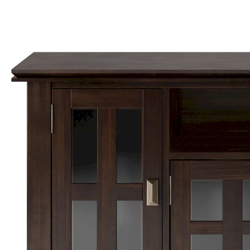 Meuble TV en bois massif, 183 cm de large, convient aux téléviseurs jusqu'à 80" – Plusieurs couleurs disponibles