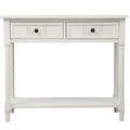 Console avec 2 tiroirs et étagère inférieure — Ivoire / Bleu Rétro / Gris Antique / Bleu Marine / Espresso