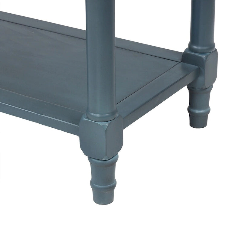 Console avec 2 tiroirs et étagère inférieure — Ivoire / Bleu Rétro / Gris Antique / Bleu Marine / Espresso