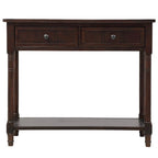 Console avec 2 tiroirs et étagère inférieure — Ivoire / Bleu Rétro / Gris Antique / Bleu Marine / Espresso
