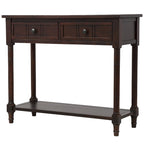 Console avec 2 tiroirs et étagère inférieure — Ivoire / Bleu Rétro / Gris Antique / Bleu Marine / Espresso