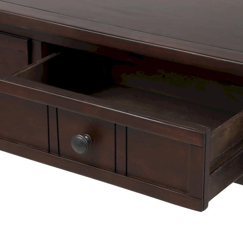 Console avec 2 tiroirs et étagère inférieure — Ivoire / Bleu Rétro / Gris Antique / Bleu Marine / Espresso
