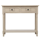 Console avec 2 tiroirs et étagère inférieure — Ivoire / Bleu Rétro / Gris Antique / Bleu Marine / Espresso