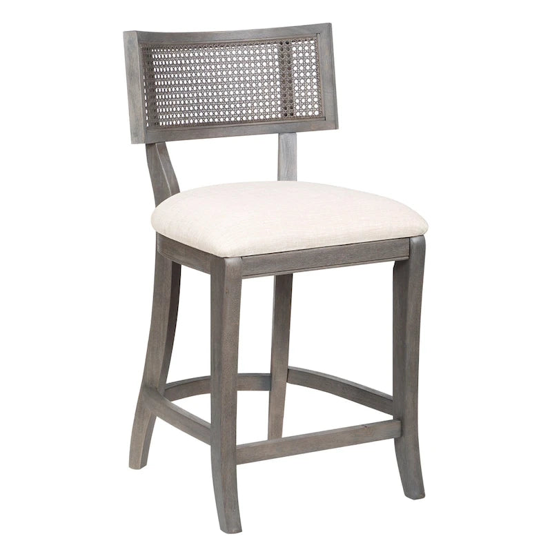 Berwil Wooden Cane Back Counter Height Chairs by Furniture of America