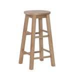 Tabouret de comptoir sans dossier, naturel/gris délavé/blanc, 1 personne