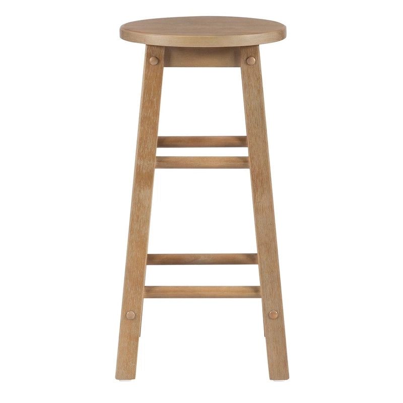 Tabouret de comptoir sans dossier, naturel/gris délavé/blanc, 1 personne