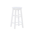 Tabouret de comptoir sans dossier, naturel/gris délavé/blanc, 1 personne