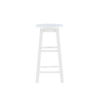 Tabouret de comptoir sans dossier, naturel/gris délavé/blanc, 1 personne
