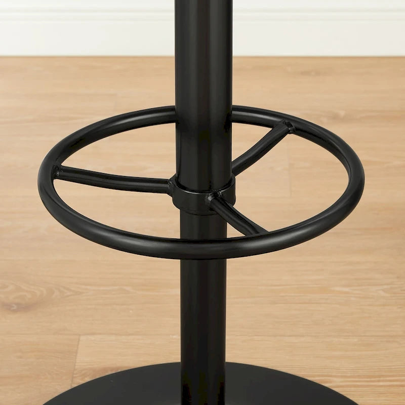 Tabouret de bar pivotant en cuir brun clair/cognac, sans accoudoirs, hauteur réglable — À l'unité / Lot de 2