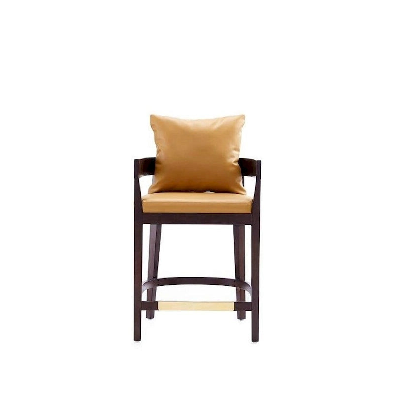 Tabouret de comptoir mi-siècle Noir / Camel / Ivoire / Gris — Assise individuelle