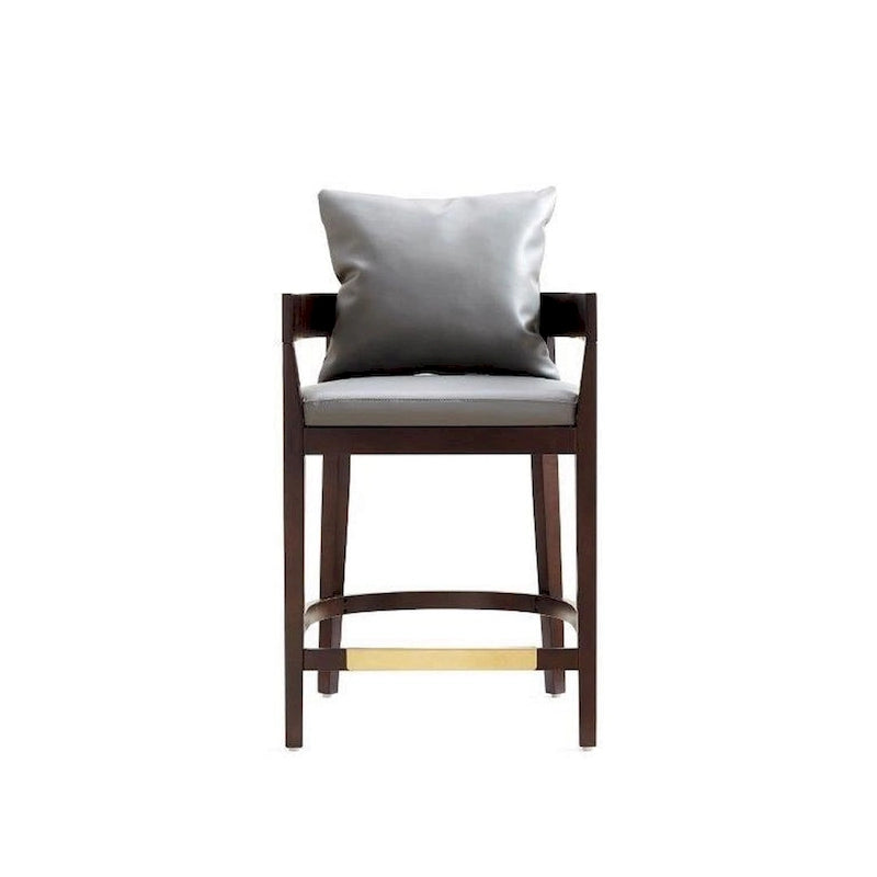 Tabouret de comptoir mi-siècle Noir / Camel / Ivoire / Gris — Assise individuelle