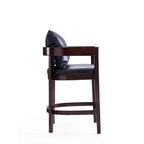 Tabouret de comptoir mi-siècle Noir / Camel / Ivoire / Gris — Assise individuelle