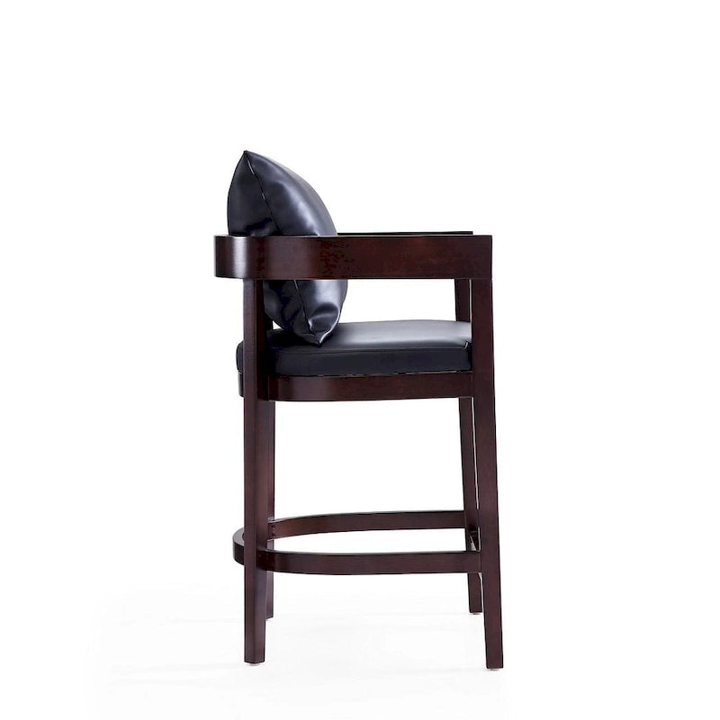 Tabouret de comptoir mi-siècle Noir / Camel / Ivoire / Gris — Assise individuelle