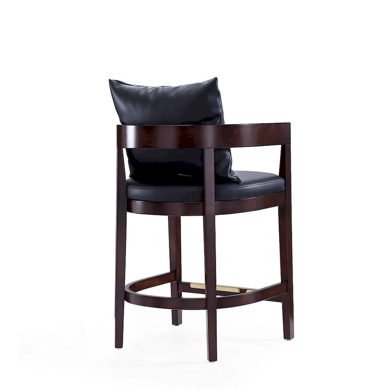 Tabouret de comptoir mi-siècle Noir / Camel / Ivoire / Gris — Assise individuelle