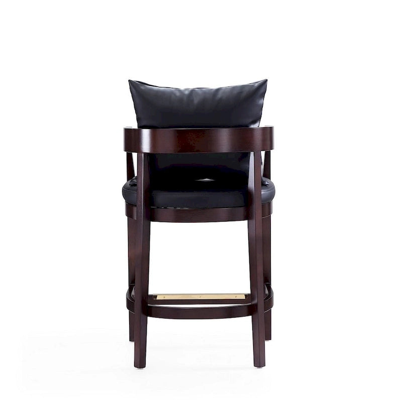 Tabouret de comptoir mi-siècle Noir / Camel / Ivoire / Gris — Assise individuelle