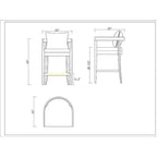 Tabouret de comptoir mi-siècle Noir / Camel / Ivoire / Gris — Assise individuelle
