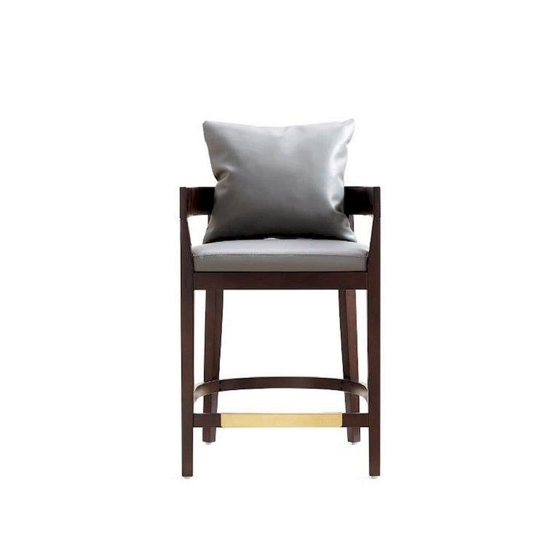 Tabouret de comptoir mi-siècle Noir / Camel / Ivoire / Gris — Assise individuelle