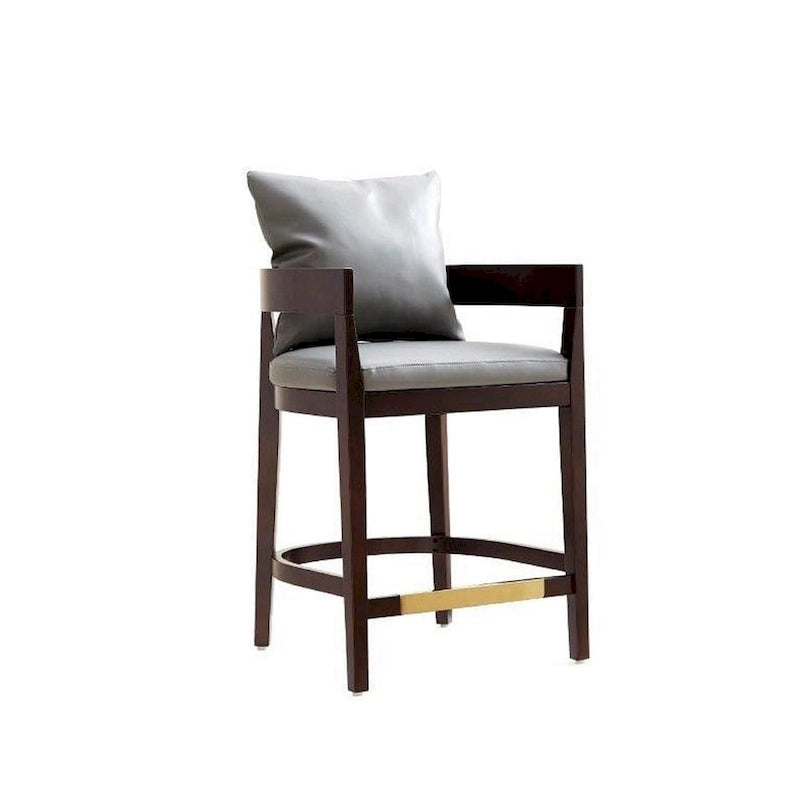 Tabouret de comptoir mi-siècle Noir / Camel / Ivoire / Gris — Assise individuelle